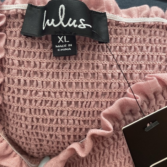 Lulus Sassy Sweetie Mauve Smocked Ruffled Peplum Tank Top Size X-Large - Picture 8 of 11